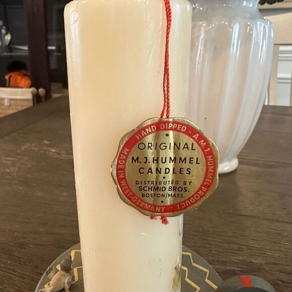 M.J Hummel Hand Dipped Candle‎ Boy & Goat with ANRI Italy Candle Holder Vintage - Picture 4 of 12